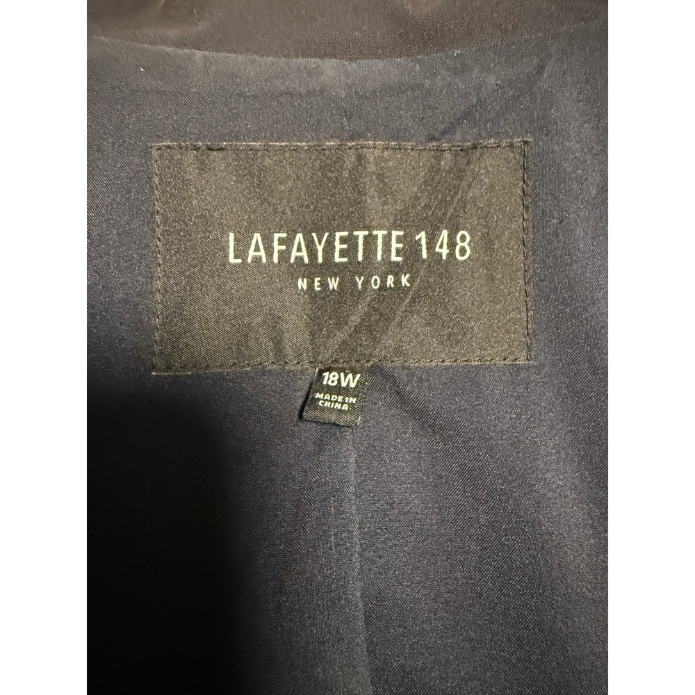 Lafayette 148 New York Black Two Button Blazer Jacket Women's 18W - Picture 4 of 4